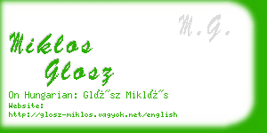 miklos glosz business card